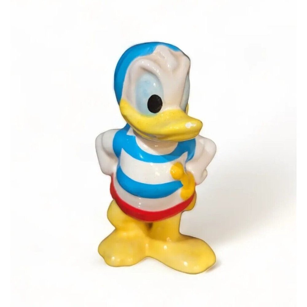 Vintage Walt Disney Pirate Donald Duck Ceramic Figure Japan